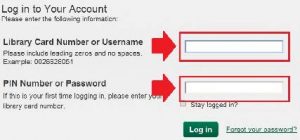 Enter Username and PIN number