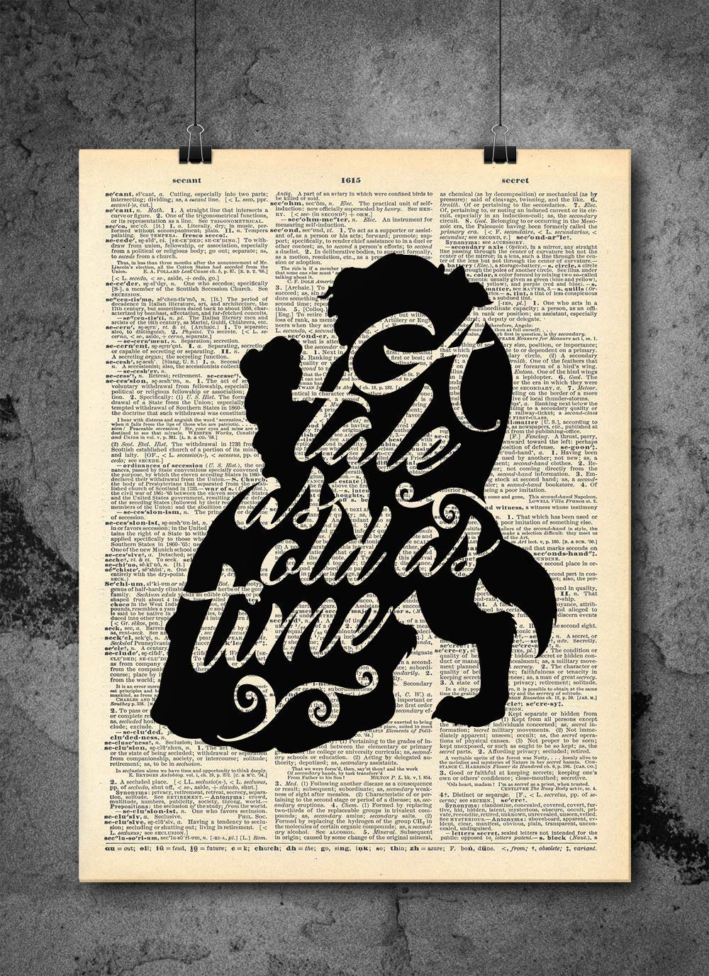 Beauty and the Beast Dictionary Print