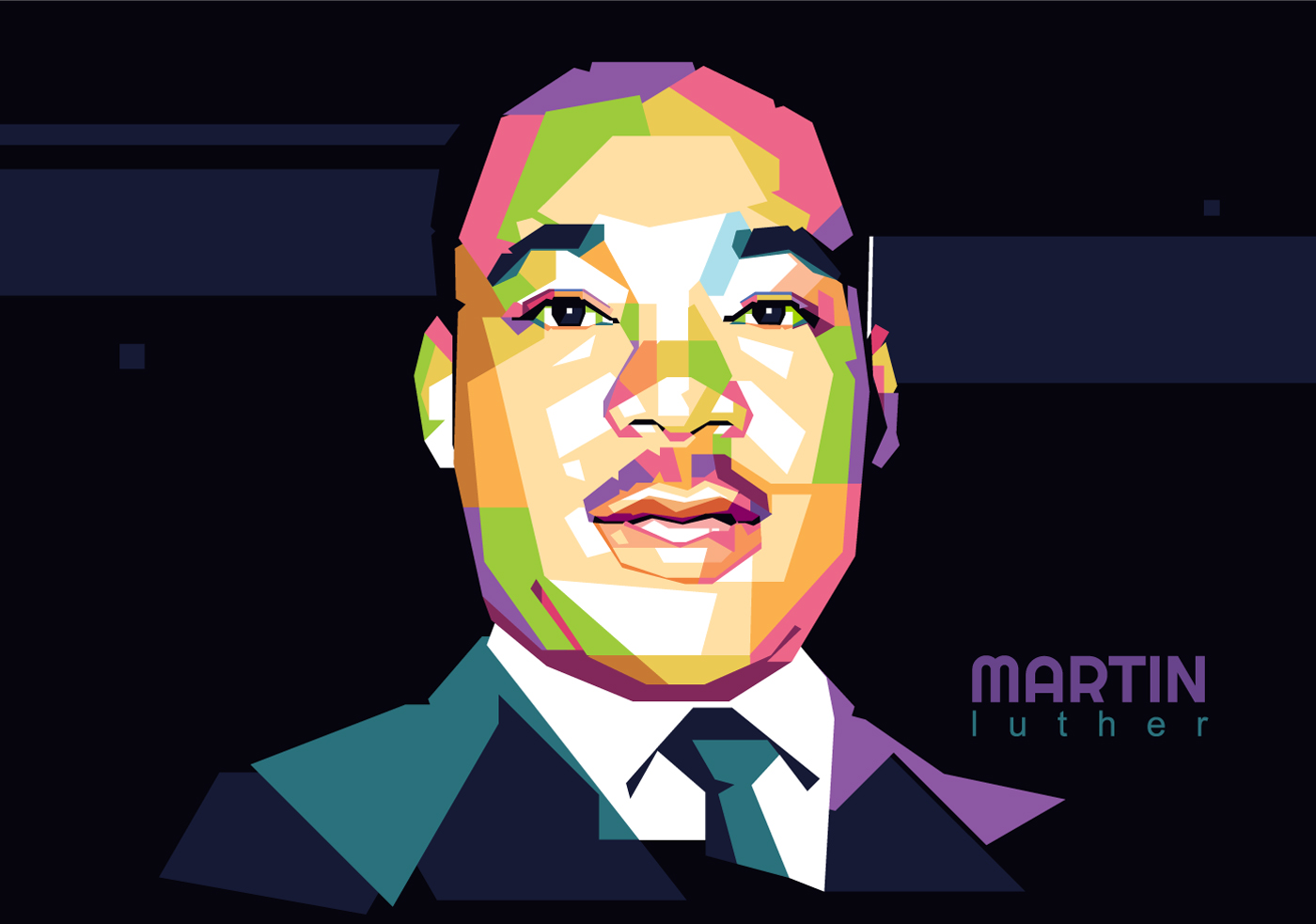 Martin Luther King, Jr. in abstract art