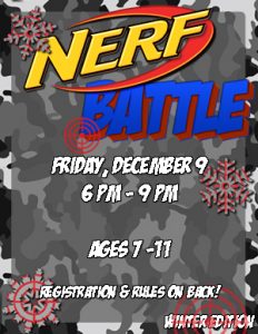 Nerf Battle for ages 7 - 11 December 2022