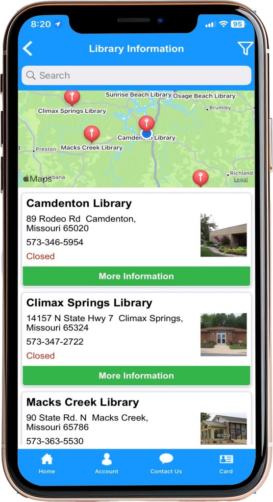 CCLD Mobile App Locations and Hours